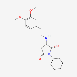 1-Cyclohexyl-3-((3,4-dimethoxyphenethyl)amino)pyrrolidine-2,5-dione