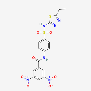 N-(4-(N-(5-ethyl-1,3,4-thiadiazol-2-yl)sulfamoyl)phenyl)-3,5-dinitrobenzamide