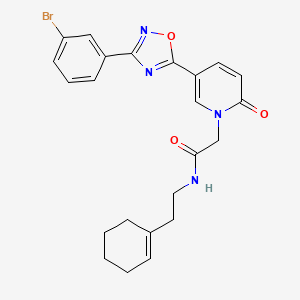 2-(5-(3-(3-bromophenyl)-1,2,4-oxadiazol-5-yl)-2-oxopyridin-1(2H)-yl)-N-(2-(cyclohex-1-en-1-yl)ethyl)acetamide