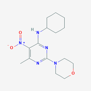 N-cyclohexyl-6-methyl-2-morpholin-4-yl-5-nitropyrimidin-4-amine