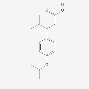 molecular formula C15H22O3 B2417395 3-(4-异丙氧基苯基)-4-甲基戊酸 CAS No. 673440-89-6