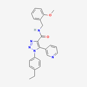 molecular formula C24H23N5O2 B2417396 1-(4-ethylphenyl)-N-(2-methoxybenzyl)-5-(pyridin-3-yl)-1H-1,2,3-triazole-4-carboxamide CAS No. 1251613-70-3