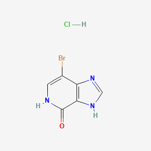 molecular formula C6H5BrClN3O B2417397 7-溴-3,5-二氢咪唑并[4,5-c]吡啶-4-酮;盐酸盐 CAS No. 2229265-94-3