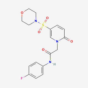 molecular formula C17H18FN3O5S B2417408 N-(4-fluorophenyl)-2-[5-(morpholin-4-ylsulfonyl)-2-oxopyridin-1(2H)-yl]acetamide CAS No. 1251620-43-5