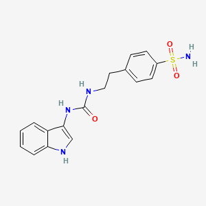 molecular formula C17H18N4O3S B2417409 4-(2-(3-(1H-indol-3-yl)ureido)ethyl)benzenesulfonamide CAS No. 899946-84-0