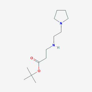 molecular formula C13H26N2O2 B2417414 tert-Butyl 3-{[2-(pyrrolidin-1-yl)ethyl]amino}propanoate CAS No. 1049159-38-7
