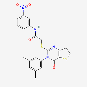 2-((3-(3,5-dimethylphenyl)-4-oxo-3,4,6,7-tetrahydrothieno[3,2-d]pyrimidin-2-yl)thio)-N-(3-nitrophenyl)acetamide