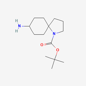 molecular formula C14H26N2O2 B2417420 tert-Butyl 8-amino-1-azaspiro[4.5]decane-1-carboxylate CAS No. 1823492-83-6