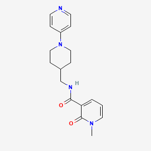 molecular formula C18H22N4O2 B2417425 1-methyl-2-oxo-N-((1-(pyridin-4-yl)piperidin-4-yl)methyl)-1,2-dihydropyridine-3-carboxamide CAS No. 2034236-70-7