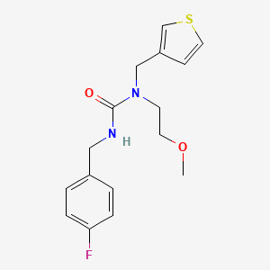 3-(4-Fluorobenzyl)-1-(2-methoxyethyl)-1-(thiophen-3-ylmethyl)urea