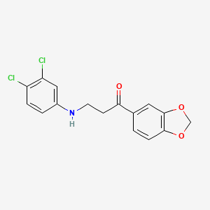 1-(1,3-Benzodioxol-5-yl)-3-(3,4-dichloroanilino)-1-propanone
