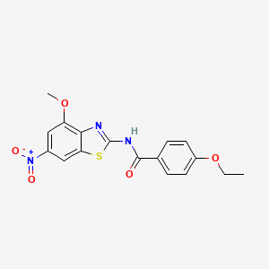 molecular formula C17H15N3O5S B2417429 4-乙氧基-N-(4-甲氧基-6-硝基-1,3-苯并噻唑-2-基)苯甲酰胺 CAS No. 313404-32-9