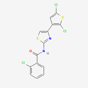 2-chloro-N-(4-(2,5-dichlorothiophen-3-yl)thiazol-2-yl)benzamide