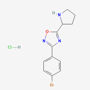 3-(4-Bromophenyl)-5-(pyrrolidin-2-yl)-1,2,4-oxadiazole hydrochloride