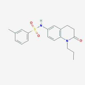 molecular formula C19H22N2O3S B2417447 3-甲基-N-(2-氧代-1-丙基-1,2,3,4-四氢喹啉-6-基)苯磺酰胺 CAS No. 954685-91-7