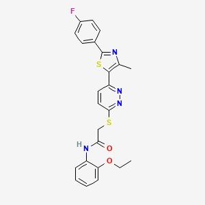 N-(2-ethoxyphenyl)-2-((6-(2-(4-fluorophenyl)-4-methylthiazol-5-yl)pyridazin-3-yl)thio)acetamide