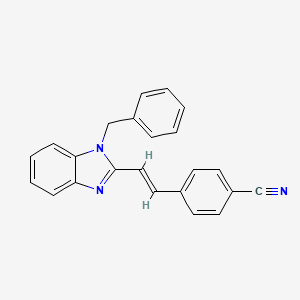 molecular formula C23H17N3 B2417451 4-[(E)-2-(1-benzylbenzimidazol-2-yl)ethenyl]benzonitrile CAS No. 400079-54-1