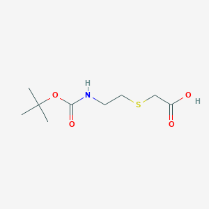 molecular formula C9H17NO4S B2417456 2-((2-((tert-Butoxycarbonyl)amino)ethyl)thio)acetic acid CAS No. 1354714-62-7