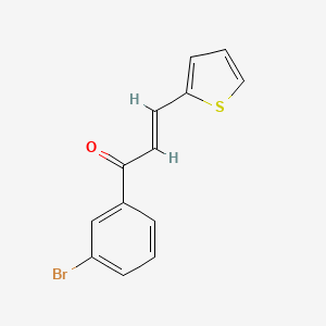 molecular formula C13H9BrOS B2417457 1-(3-bromophenyl)-3-(2-thienyl)-2-Propen-1-one CAS No. 1001166-29-5