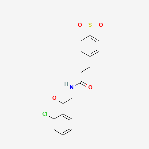 N-(2-(2-chlorophenyl)-2-methoxyethyl)-3-(4-(methylsulfonyl)phenyl)propanamide