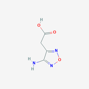 molecular formula C4H5N3O3 B2417466 2-(4-氨基-1,2,5-噁二唑-3-基)乙酸 CAS No. 186044-13-3