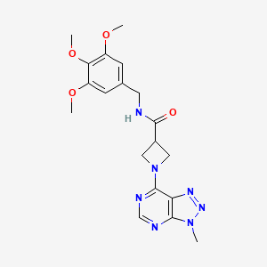 molecular formula C19H23N7O4 B2417467 1-(3-methyl-3H-[1,2,3]triazolo[4,5-d]pyrimidin-7-yl)-N-(3,4,5-trimethoxybenzyl)azetidine-3-carboxamide CAS No. 1448065-24-4