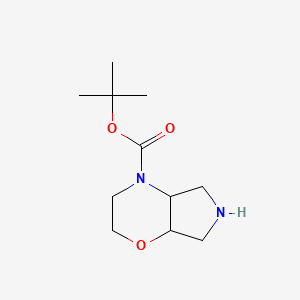 molecular formula C11H20N2O3 B2417468 tert-butyl 3,4a,5,6,7,7a-hexahydro-2H-pyrrolo[3,4-b][1,4]oxazine-4-carboxylate CAS No. 1367907-47-8
