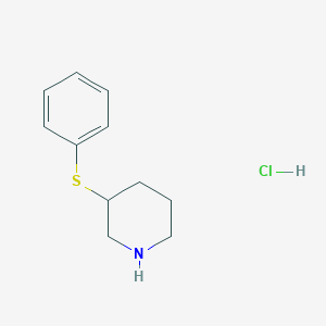 molecular formula C11H16ClNS B2417469 3-(Phenylthio)piperidine hydrochloride CAS No. 1171835-84-9