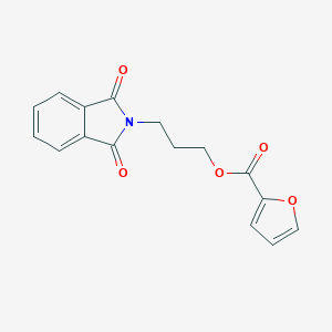 molecular formula C16H13NO5 B241747 3-(1,3-Dioxoisoindolin-2-yl)propyl furan-2-carboxylate 