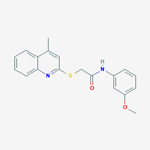 molecular formula C19H18N2O2S B2417484 N-(3-甲氧苯基)-2-(4-甲基喹啉-2-基)硫代乙酰胺 CAS No. 892214-62-9