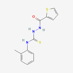 molecular formula C13H13N3OS2 B2417493 4-(2-甲苯基)-1-(噻吩-2-羰基)硫代氨基脲 CAS No. 891059-78-2
