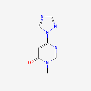 molecular formula C7H7N5O B2417495 3-Methyl-6-(1,2,4-triazol-1-yl)pyrimidin-4-one CAS No. 2320144-85-0