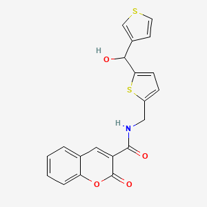 N-((5-(hydroxy(thiophen-3-yl)methyl)thiophen-2-yl)methyl)-2-oxo-2H-chromene-3-carboxamide