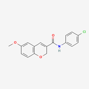 molecular formula C17H14ClNO3 B2417504 N-(4-chlorophenyl)-6-methoxy-2H-chromene-3-carboxamide CAS No. 338760-58-0