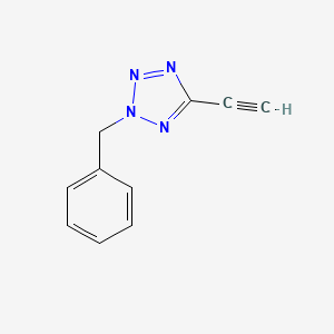 molecular formula C10H8N4 B2417507 2-Benzyl-5-ethynyltetrazole CAS No. 2416237-15-3