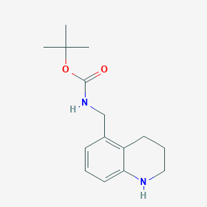 molecular formula C15H22N2O2 B2417511 叔丁基((1,2,3,4-四氢喹啉-5-基)甲基)氨基甲酸酯 CAS No. 1784632-92-3