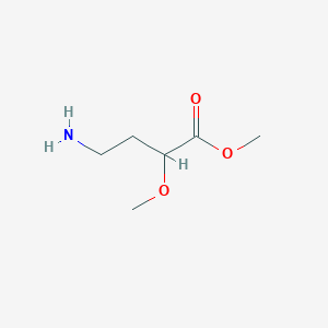 molecular formula C6H13NO3 B2417512 Methyl 4-amino-2-methoxybutanoate CAS No. 1823408-62-3
