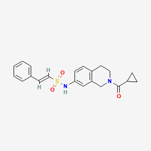 (E)-N-(2-(cyclopropanecarbonyl)-1,2,3,4-tetrahydroisoquinolin-7-yl)-2-phenylethenesulfonamide