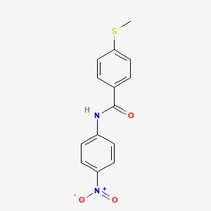 molecular formula C14H12N2O3S B2417518 4-(methylthio)-N-(4-nitrophenyl)benzamide CAS No. 896355-85-4