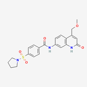 N-(4-(methoxymethyl)-2-oxo-1,2-dihydroquinolin-7-yl)-4-(pyrrolidin-1-ylsulfonyl)benzamide