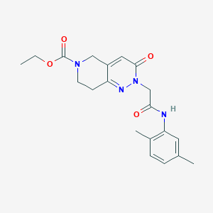 molecular formula C20H24N4O4 B2417523 ethyl 2-{2-[(2,5-dimethylphenyl)amino]-2-oxoethyl}-3-oxo-3,5,7,8-tetrahydropyrido[4,3-c]pyridazine-6(2H)-carboxylate CAS No. 1326902-08-2