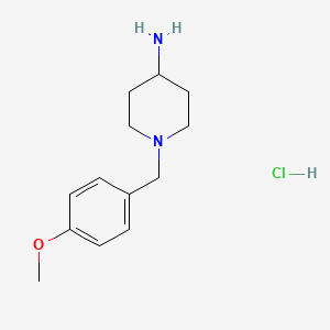 molecular formula C13H21ClN2O B2417524 1-(4-Methoxybenzyl)piperidin-4-amine hydrochloride CAS No. 1158533-04-0; 1353974-43-2; 78471-35-9