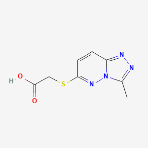 molecular formula C8H8N4O2S B2417526 2-((3-甲基-[1,2,4]三唑并[4,3-b]哒嗪-6-基)硫代)乙酸 CAS No. 890014-00-3