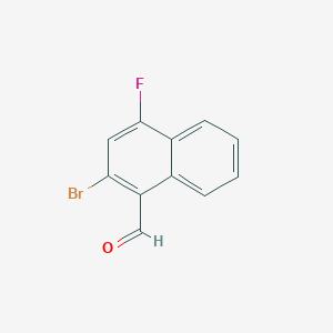 molecular formula C11H6BrFO B2417527 2-溴-4-氟-1-萘醛 CAS No. 925442-88-2