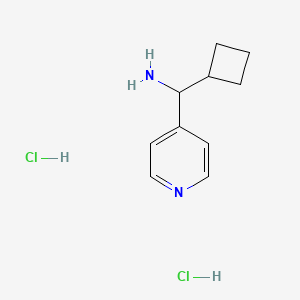 molecular formula C10H16Cl2N2 B2417529 Cyclobutyl(pyridin-4-yl)methanamine dihydrochloride CAS No. 2089255-54-7