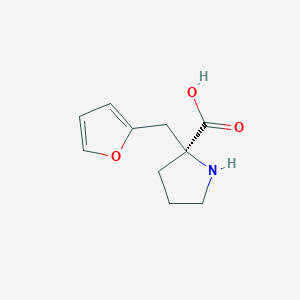 molecular formula C10H13NO3 B2417530 (S)-α-(2-呋喃甲基)-脯氨酸 CAS No. 1217753-90-6