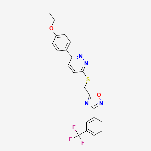 3-(4-Ethoxyphenyl)-6-[({3-[3-(trifluoromethyl)phenyl]-1,2,4-oxadiazol-5-yl}methyl)sulfanyl]pyridazine