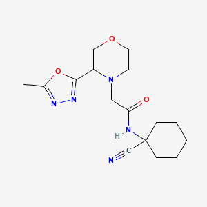 N-(1-Cyanocyclohexyl)-2-[3-(5-methyl-1,3,4-oxadiazol-2-yl)morpholin-4-yl]acetamide