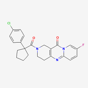 2-(1-(4-chlorophenyl)cyclopentanecarbonyl)-8-fluoro-3,4-dihydro-1H-dipyrido[1,2-a:4',3'-d]pyrimidin-11(2H)-one