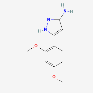 molecular formula C11H13N3O2 B2417559 3-(2,4-dimethoxyphenyl)-1H-pyrazol-5-amine CAS No. 1025447-47-5; 502132-61-8